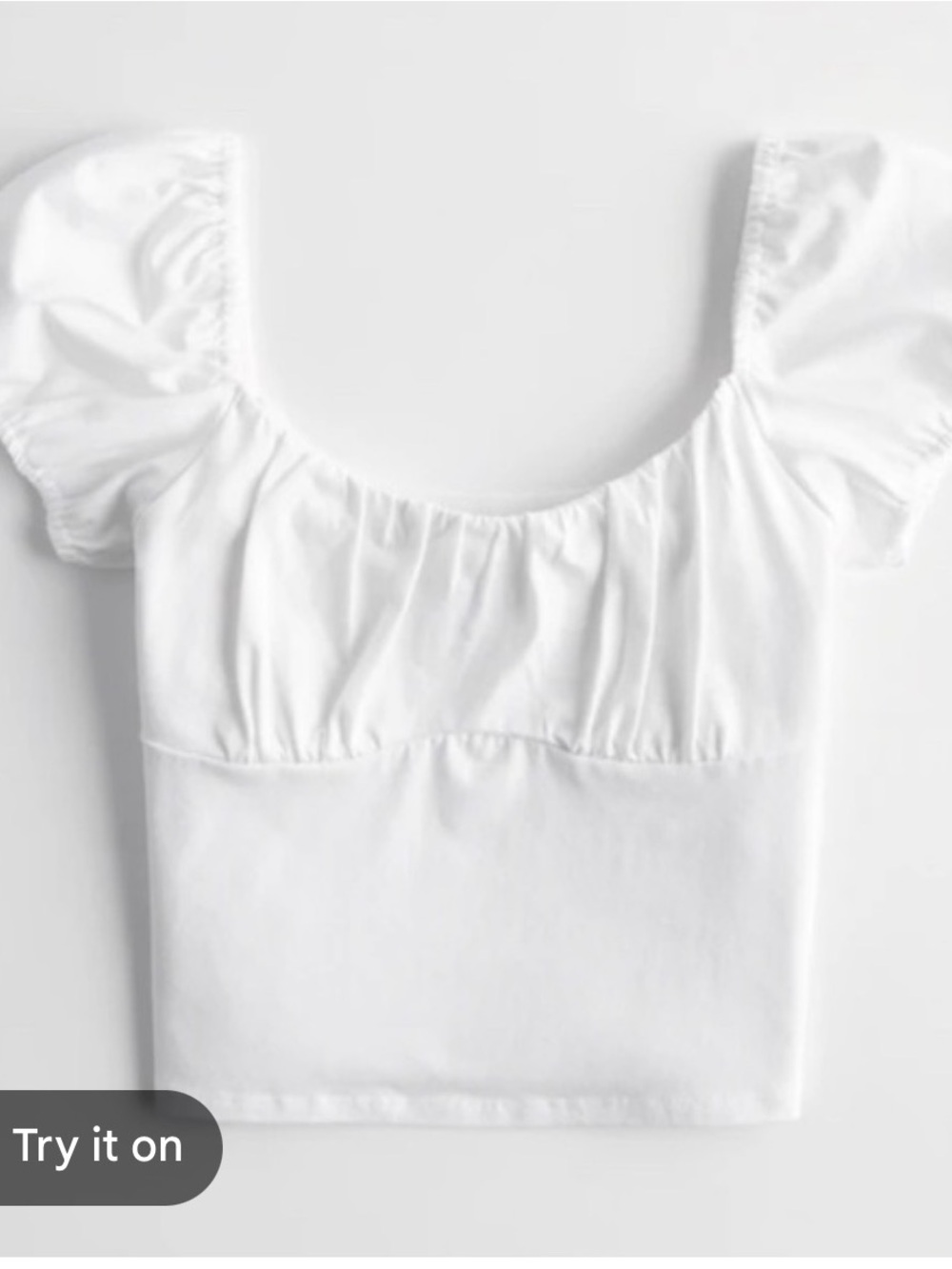 White & Black Set of Hollister Puff Sleeve Crop Tops